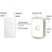 CACAZI M20 Wireless Doorbell Alarm, EU Plug, Gold, 1 for 3 Sensor - 4