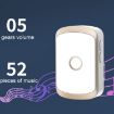 CACAZI M20 Wireless Doorbell Alarm, EU Plug, Gold, 1 for 3 Sensor - 8