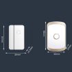 CACAZI M20 Wireless Doorbell Alarm, EU Plug, 1 For 3 Door Sensor, Black - 6