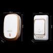 CACAZI Smart Waterproof Wireless Doorbell EU Plug Silver Pager Music - 3