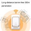 CACAZI Smart Waterproof Wireless Doorbell EU Plug Silver Pager Music - 6