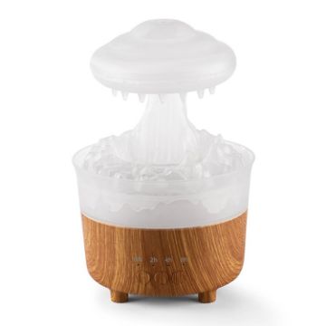 V50 Desktop Night Light Humidifier & Aroma Diffuser, UK Plug, White - 1