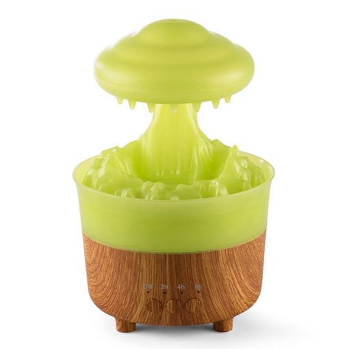 V50 Desktop Night Light Humidifier & Aroma Diffuser, US Plug, Green - 1