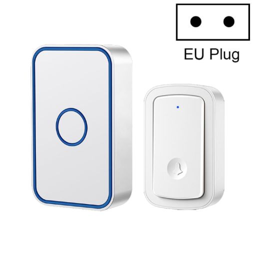 CACAZI A19 Wireless Music Doorbell, EU Plug, No Battery, White - 1
