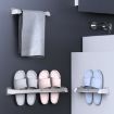 Vilscijon Aluminum Wall Shelf Bathroom Slippers Towel Rack, Silver - 6
