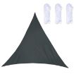 Triangle Outdoor Sunshade Sail, Waterproof Anti-UV Canopy, 2m x 2m x 2m, Black - 1