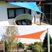 Triangle Sunshade Sail 2m x 2m x 2m Waterproof Anti-UV Canopy Khaki - 7
