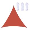 Red Triangle Outdoor Garden Sunshade Sail, Waterproof, Anti-UV, 2m Size - 1