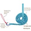 ZXCQYS-L Blue Bicycle Tow Rope for Mountain Bike Parent-Child Use - 3