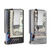 Metal Carbon Fiber Wallet RFID Anti-Theft Ultra-Thin Card Holder (Black) - 2