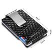 Metal Carbon Fiber Wallet RFID Anti-Theft Ultra-Thin Card Holder (Black) - 4