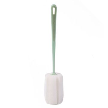 Green Baby Bottle Vacuum Cup Long Handle Cleaning Brush - 1