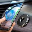 Q6 Black Magnetic Car Phone Holder - Round Dashboard Navigation Bracket - 4