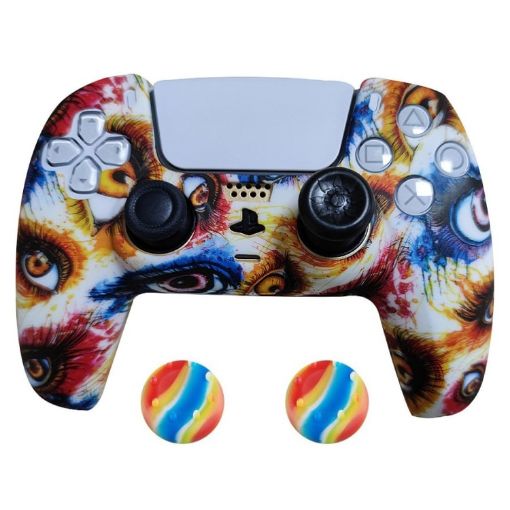 PS5 Gamepad Silicone Protective Cover 2 PCS with 22+ Hats - 1
