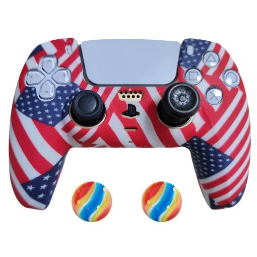 PS5 Gamepad Silicone Protective Cover 2 PCS with 31+ Hats - 1
