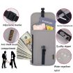RFID Travel Passport Bag - Multi-Function Document Holder (Gray) - 4
