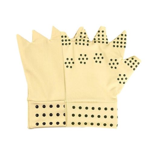 Dispensing Protective Non-Slip Half-Finger Gloves, Free Size, Skin Color - 1