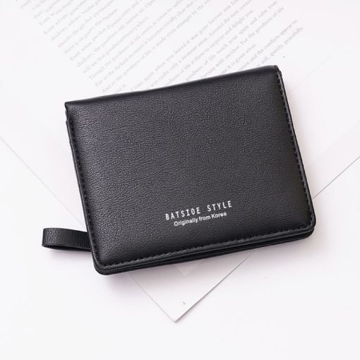 BATSIOE Ladies Wallet - Black Two-Fold Multi-Card Coin Purse - 1
