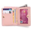 BATSIOE Pink Ladies Wallet - Compact Two-Fold Student Coin Purse - 6