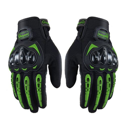 Riding Tribe MCS-17 Touch Screen Motorcycle Gloves, Size L, Green - 1