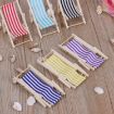 1:12 Scale Red Beach Lounge Chair Model - 2 PCS, Foldable Props - 5