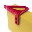 Aluminum Alloy 90 Square Multi-Function Scribing Triangle Ruler - Red - 6