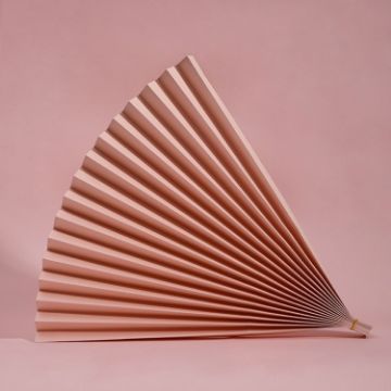 Peach Pink 69x39cm Folding Fan Photo Props Cardboard Background - 1