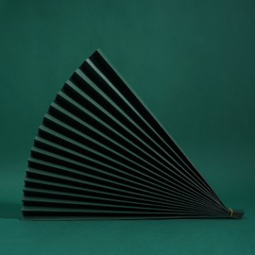 Dark Green 69x39cm Folding Fan Photo Props Cardboard Background (10 Pack) - 1