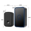 CACAZI A19 Wireless Music Doorbell, 1 for 4, No Battery, US Plug, Black - 3