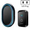 CACAZI A80 Wireless Music Doorbell, No Battery, US Plug, Black - 1