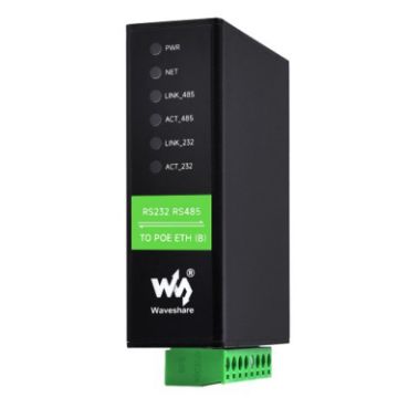 Waveshare RS232 RS485 to RJ45 Ethernet Serial Server POE ETH (B) - 1