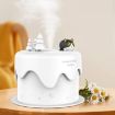 Mini Desktop Night Light Humidifier - M328 Battery Type, White, Cartoon Cake - 1