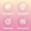 Mini Desktop Night Light Humidifier - M328 Battery Type, White, Cartoon Cake - 3