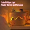 Mini Desktop Night Light Humidifier - M328 Battery Type, White, Cartoon Cake - 4