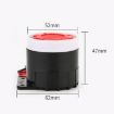BJ-1K 12V High-Decibel Buzzer Dual Audio Siren Alarm (Red White Black) - 4