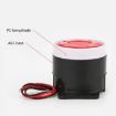 BJ-1K 12V High-Decibel Buzzer Dual Audio Siren Alarm (Red White Black) - 5