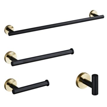 4 PCS 304 Stainless Steel Towel Rack Set, 60cm - Model 450604G - 1