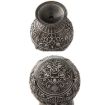 Retro Metal Spherical Ashtray with Lid - Red Copper Rose Decor - 4