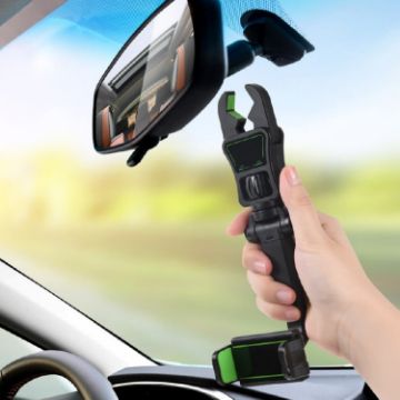 Universal Car Rearview Mirror Mobile Phone Holder - H02 Pillow Design - 1