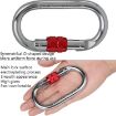 XINDA XDQ96068 Climbing Carabiner O-Shaped Steel Lock (Silver Blue) - 5