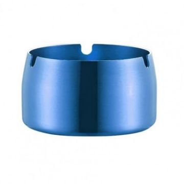 Medium Blue Windproof Drop-Proof Thickened Stainless Steel Ashtray - 1