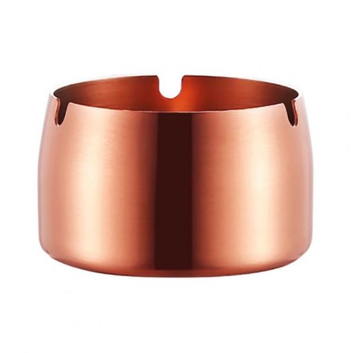 Large Rose Gold Windproof Drop-Proof Stainless Steel Ashtray - 1