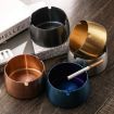 Extra Large Black Windproof Drop-Proof Stainless Steel Ashtray - 7