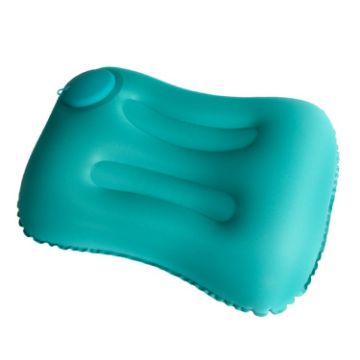Inflatable U-Shaped Neck Pillow - Milk Silk Peacock Green U018-03 - 1