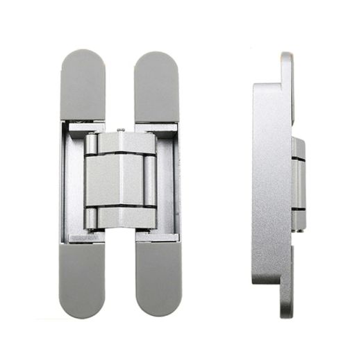 3D Adjustable Cross Hinge Folding Door Concealed Hinge, Sand Silver 40kg - 1