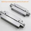 3D Adjustable Cross Hinge Folding Door Concealed Hinge, Sand Silver 40kg - 5