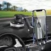 Big Suction Cup Car Phone Holder - X-0566 Black Gray Console Mount - 7