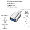 USB 3.0 Female to USB-C Male OTG Adapter - 10 Pack (Silver) - 4