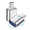 USB 3.0 Female to USB-C Male OTG Adapter 3-Pack with Indicator Light - 3