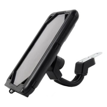 Waterproof Motorcycle/Bicycle Phone Holder for Rearview Mirror (7 inch) - 1